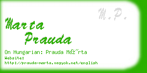 marta prauda business card